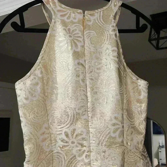 Lilly Pulitzer Elsie Gold Party Dress - Picture 4 of 7